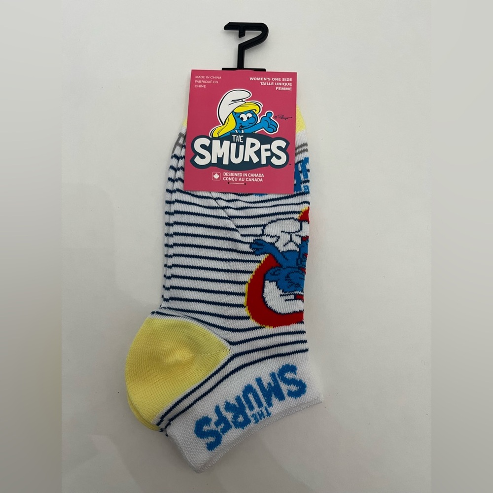 The Smurfs Socks Fits Women’s Shoe Size 6-9.5 Low Cut